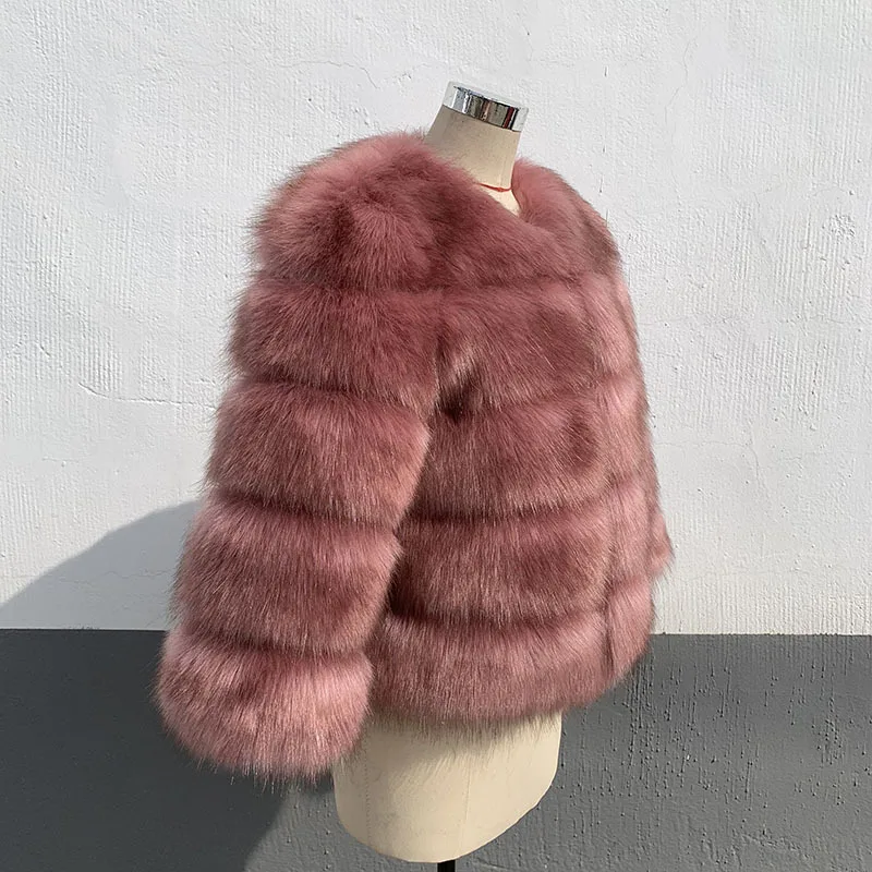 Women Faux Fur Zipper Coats Short Coat Jackets Elegant Jacket Furry Outerwear Party Solid Thick Warm Y2k Coats Streetwear