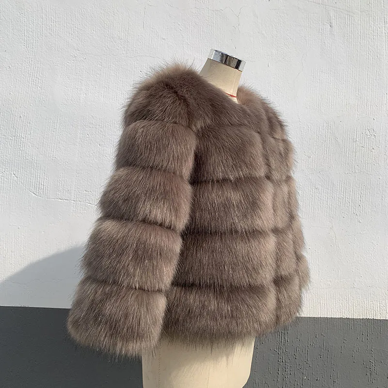 Women Faux Fur Zipper Coats Short Coat Jackets Elegant Jacket Furry Outerwear Party Solid Thick Warm Y2k Coats Streetwear