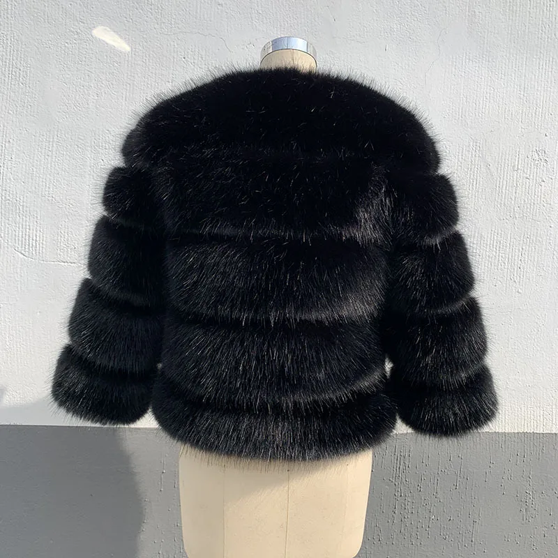 Women Faux Fur Zipper Coats Short Coat Jackets Elegant Jacket Furry Outerwear Party Solid Thick Warm Y2k Coats Streetwear