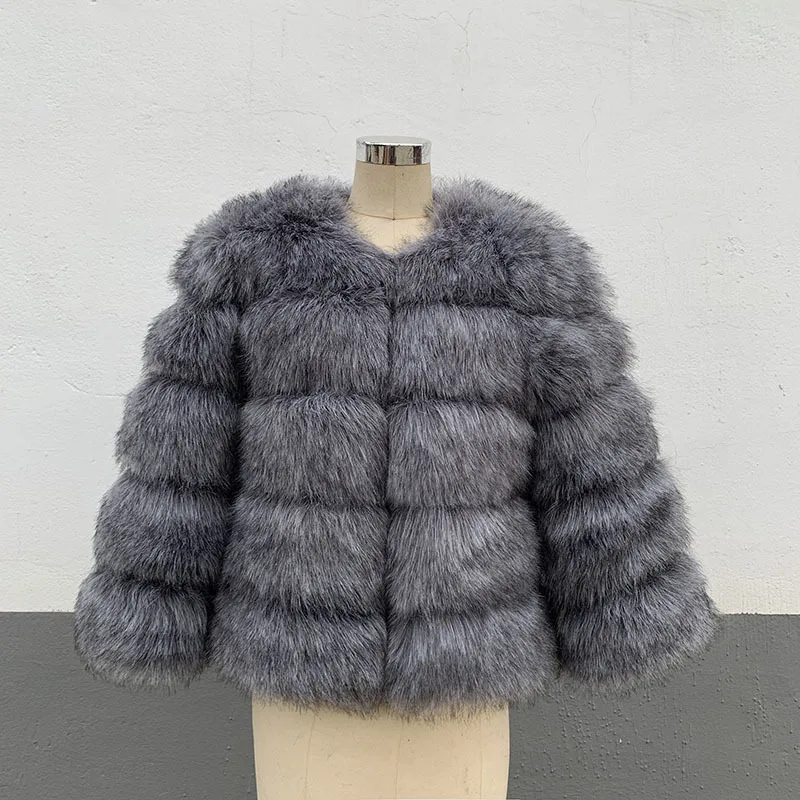 Women Faux Fur Zipper Coats Short Coat Jackets Elegant Jacket Furry Outerwear Party Solid Thick Warm Y2k Coats Streetwear