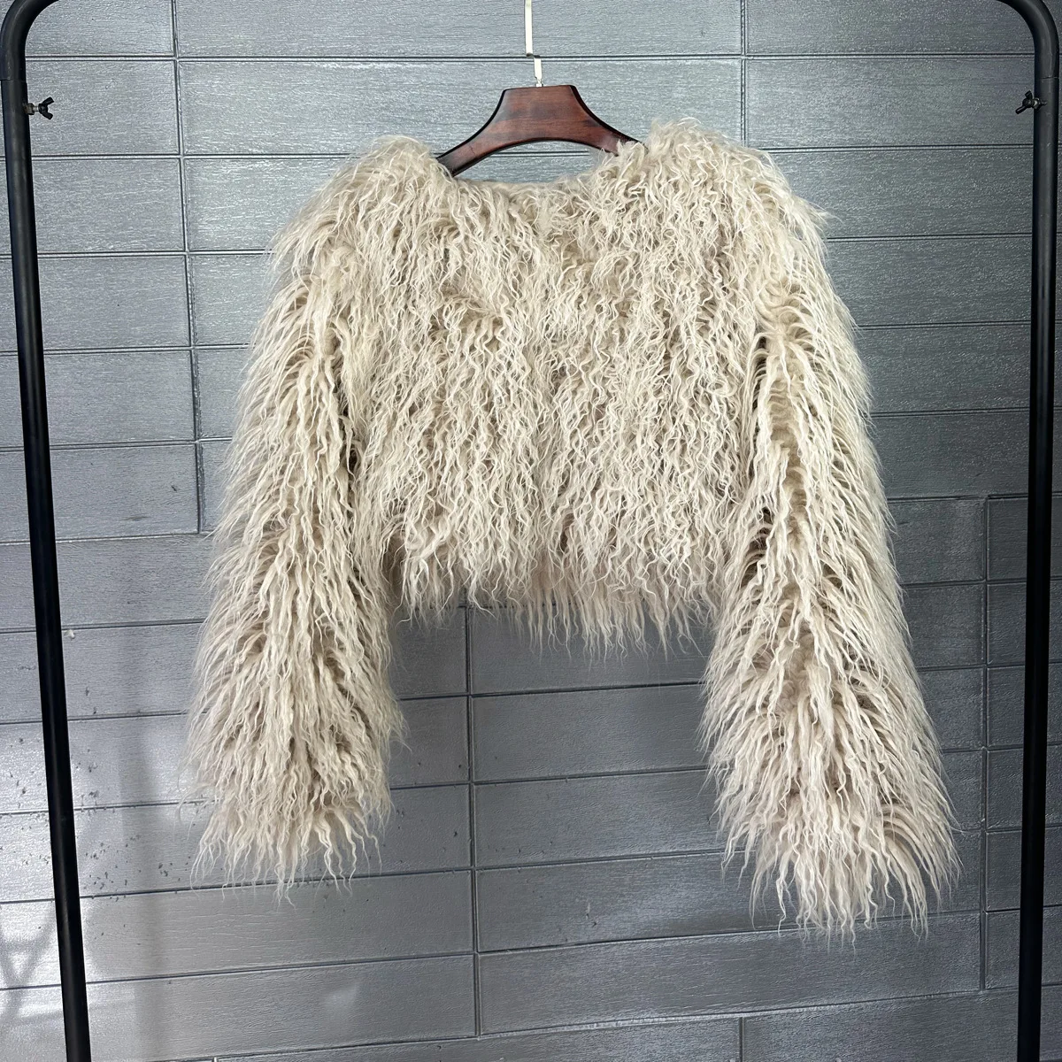 Short Coat Women Faux Fur Coats Jackets V Neck Thick Warm Y2k Streetwear Jacket Elegant Work Outerwear Autumn Winter 2026
