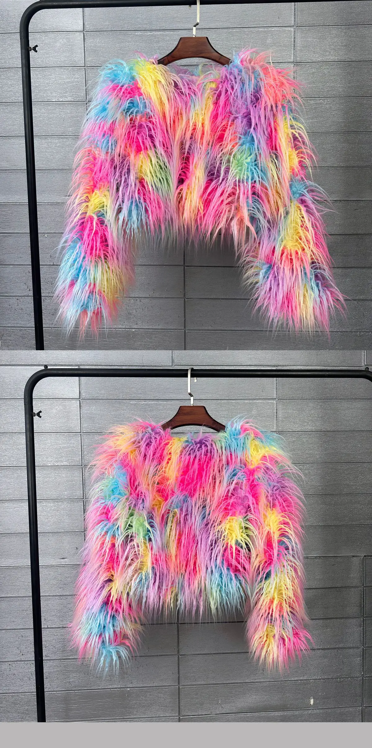 Short Coat Women Faux Fur Coats Jackets V Neck Thick Warm Y2k Streetwear Jacket Elegant Work Outerwear Autumn Winter 2026