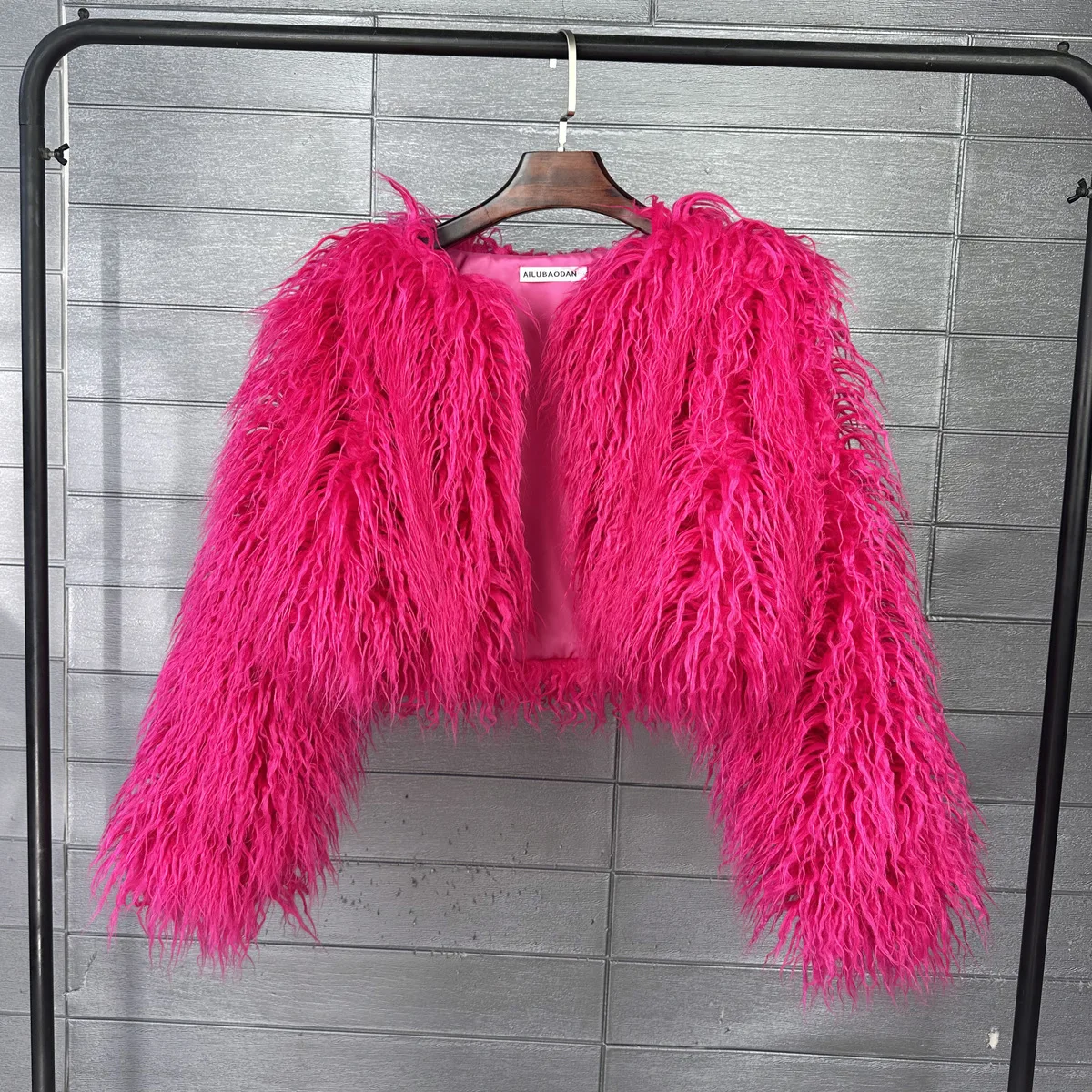 Short Coat Women Faux Fur Coats Jackets V Neck Thick Warm Y2k Streetwear Jacket Elegant Work Outerwear Autumn Winter 2026