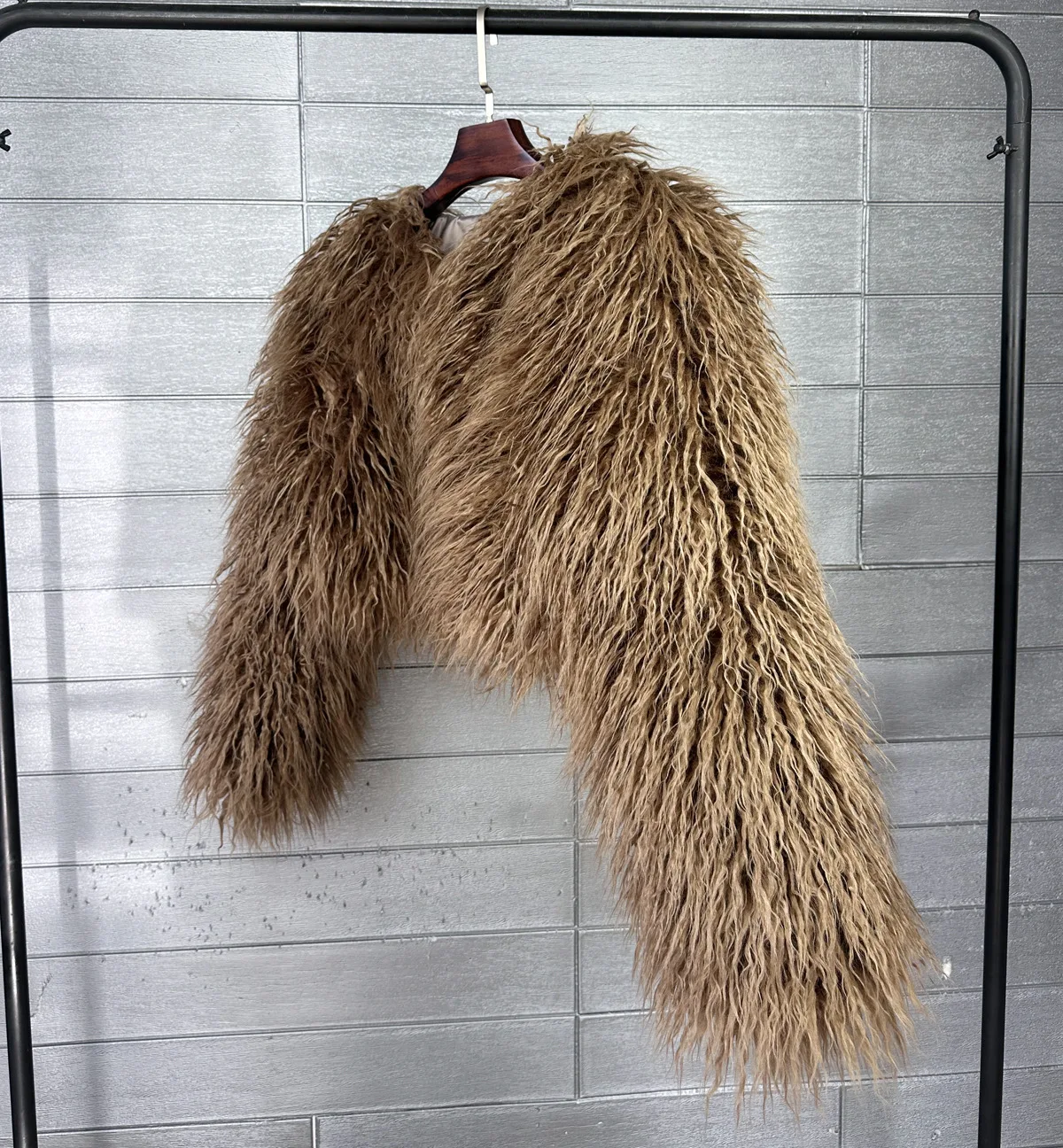Short Coat Women Faux Fur Coats Jackets V Neck Thick Warm Y2k Streetwear Jacket Elegant Work Outerwear Autumn Winter 2026