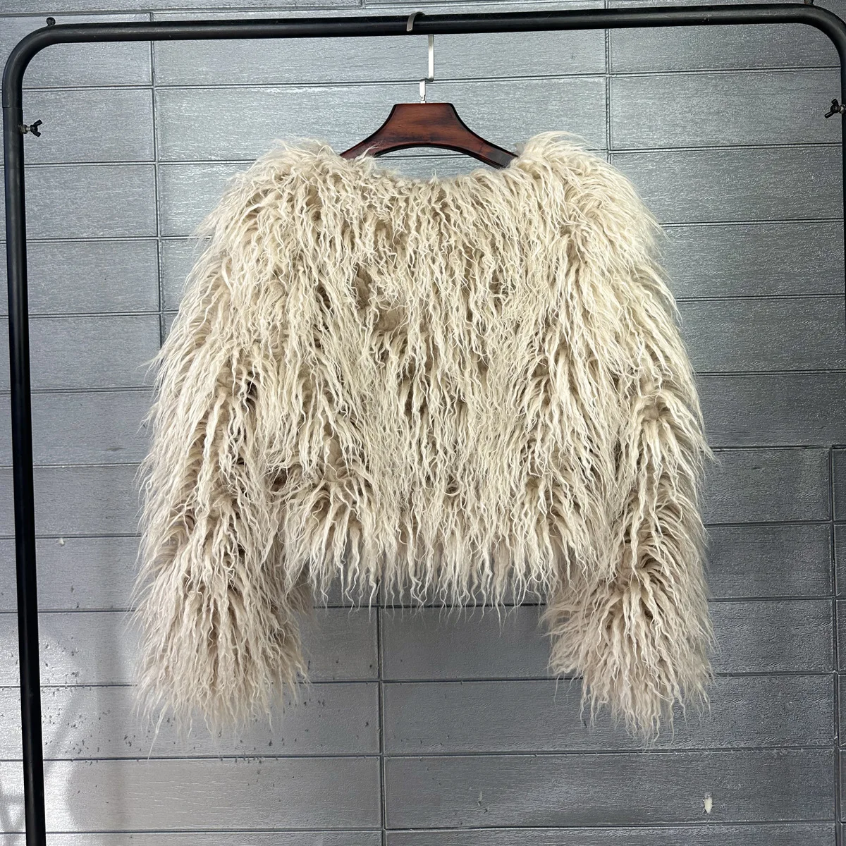 Short Coat Women Faux Fur Coats Jackets V Neck Thick Warm Y2k Streetwear Jacket Elegant Work Outerwear Autumn Winter 2026