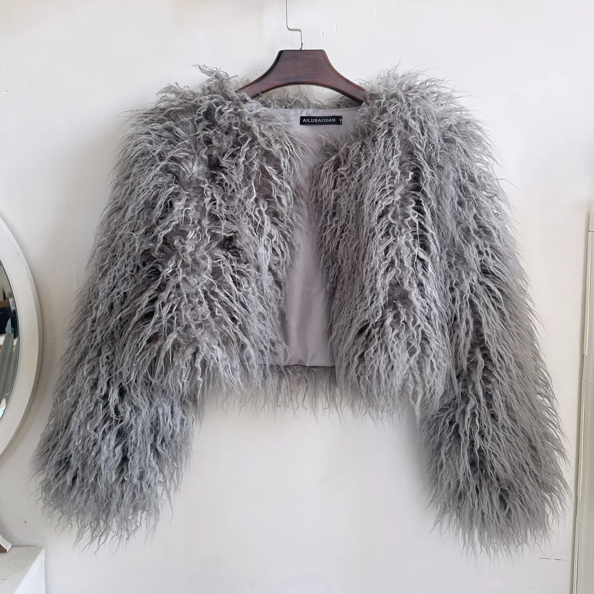 Short Coat Women Faux Fur Coats Jackets V Neck Thick Warm Y2k Streetwear Jacket Elegant Work Outerwear Autumn Winter 2026