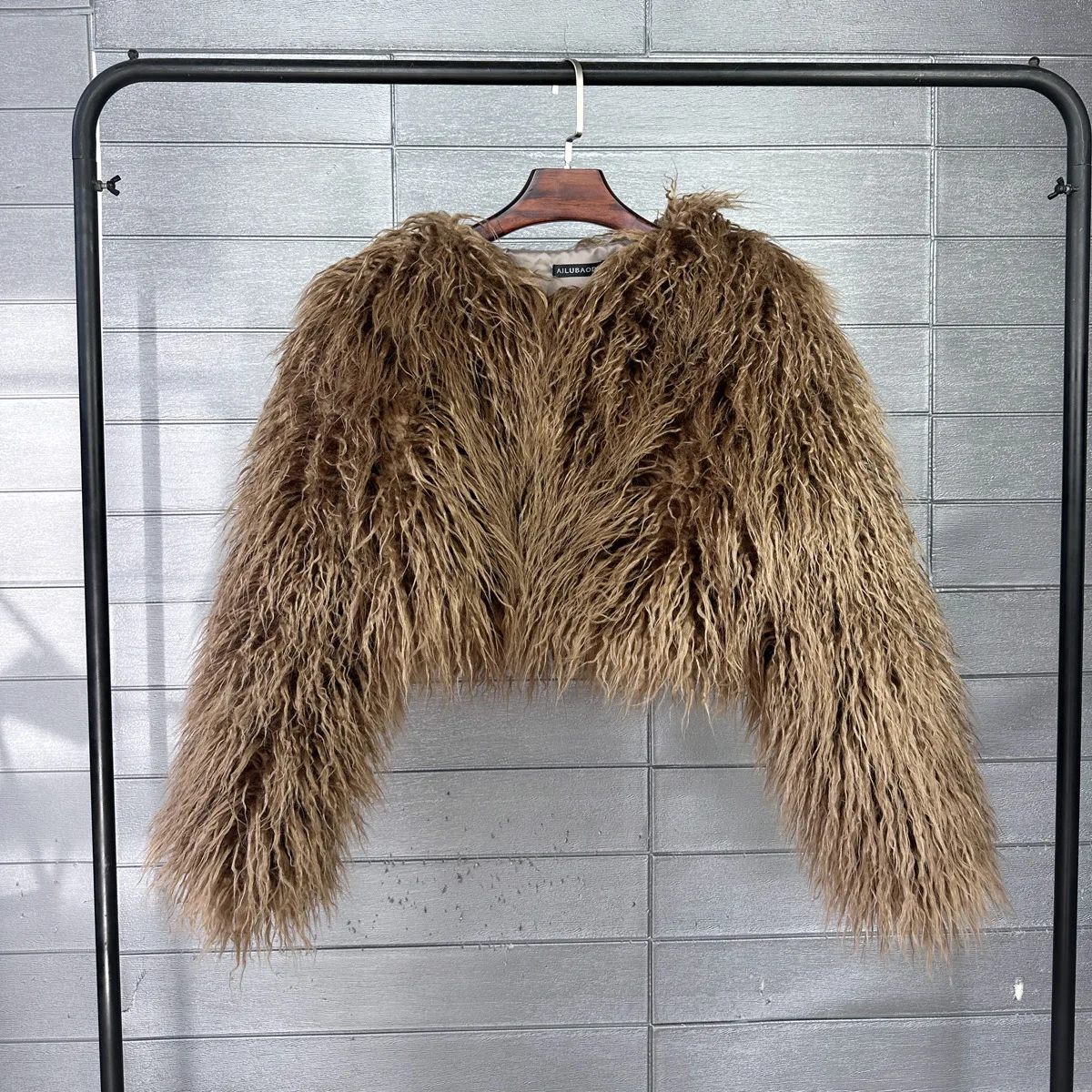 Short Coat Women Faux Fur Coats Jackets V Neck Thick Warm Y2k Streetwear Jacket Elegant Work Outerwear Autumn Winter 2026