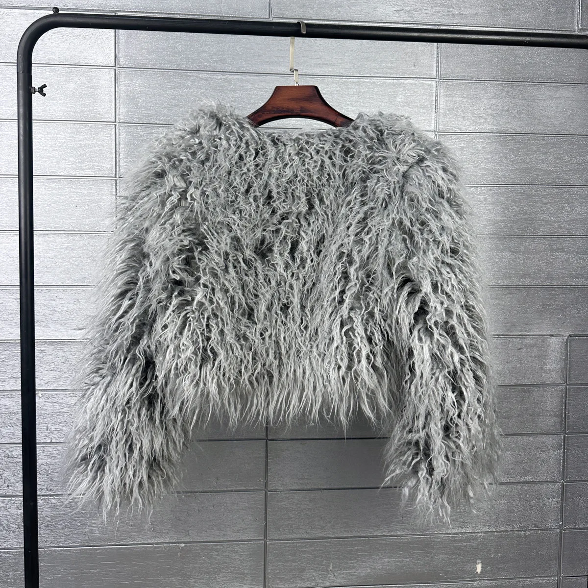 Short Coat Women Faux Fur Coats Jackets V Neck Thick Warm Y2k Streetwear Jacket Elegant Work Outerwear Autumn Winter 2026