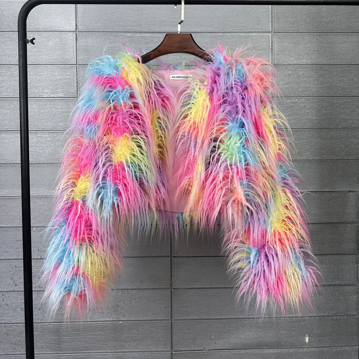 Short Coat Women Faux Fur Coats Jackets V Neck Thick Warm Y2k Streetwear Jacket Elegant Work Outerwear Autumn Winter 2026