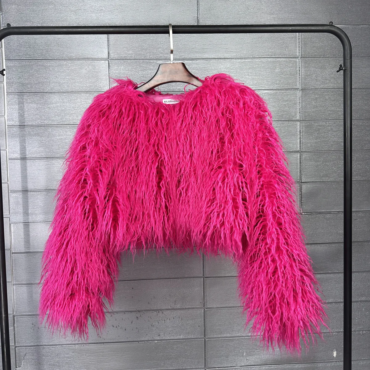 Short Coat Women Faux Fur Coats Jackets V Neck Thick Warm Y2k Streetwear Jacket Elegant Work Outerwear Autumn Winter 2026