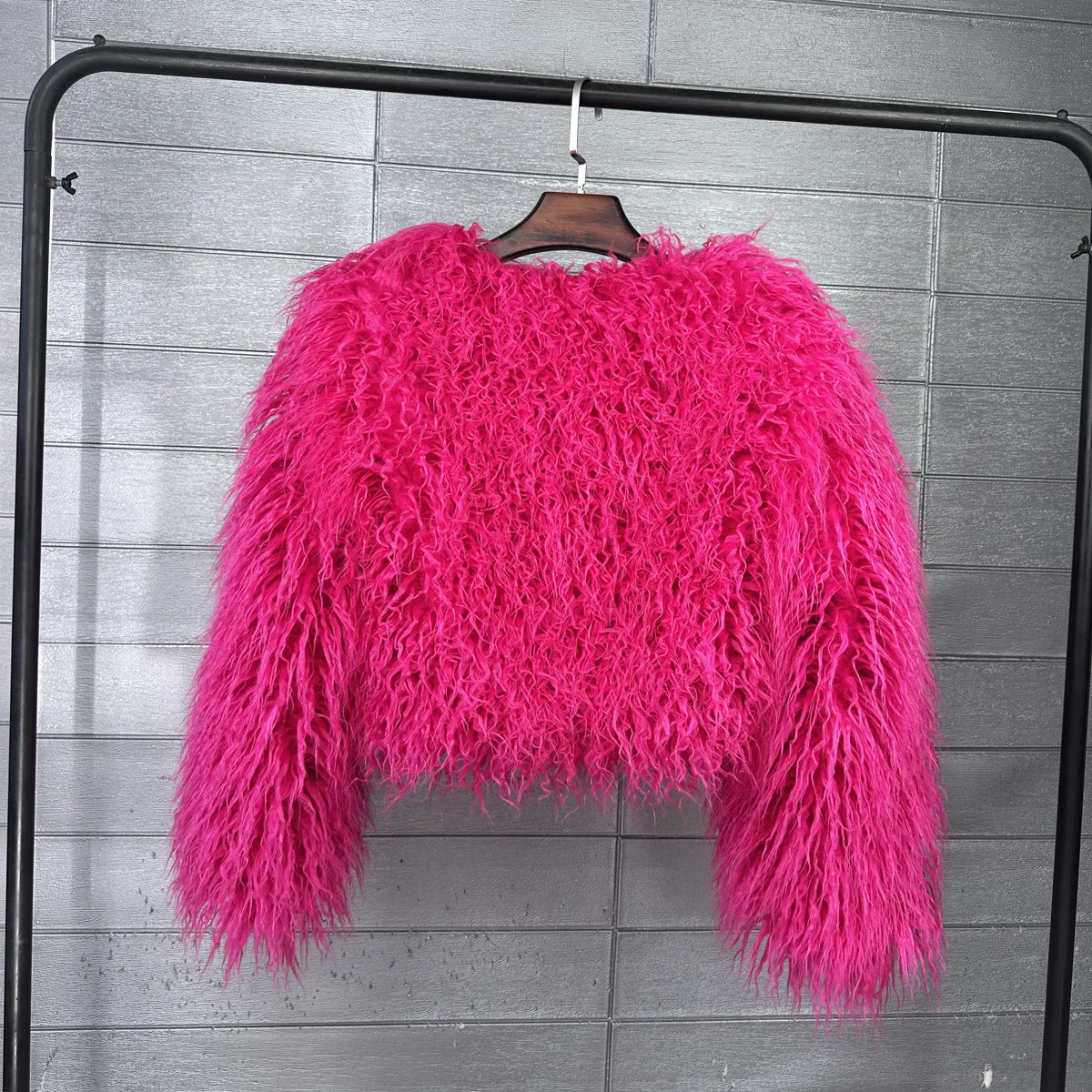 Short Coat Women Faux Fur Coats Jackets V Neck Thick Warm Y2k Streetwear Jacket Elegant Work Outerwear Autumn Winter 2026
