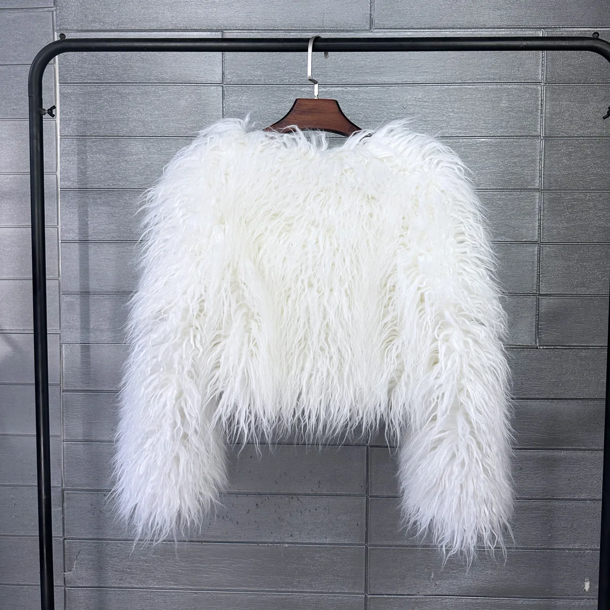 Short Coat Women Faux Fur Coats Jackets V Neck Thick Warm Y2k Streetwear Jacket Elegant Work Outerwear Autumn Winter 2026