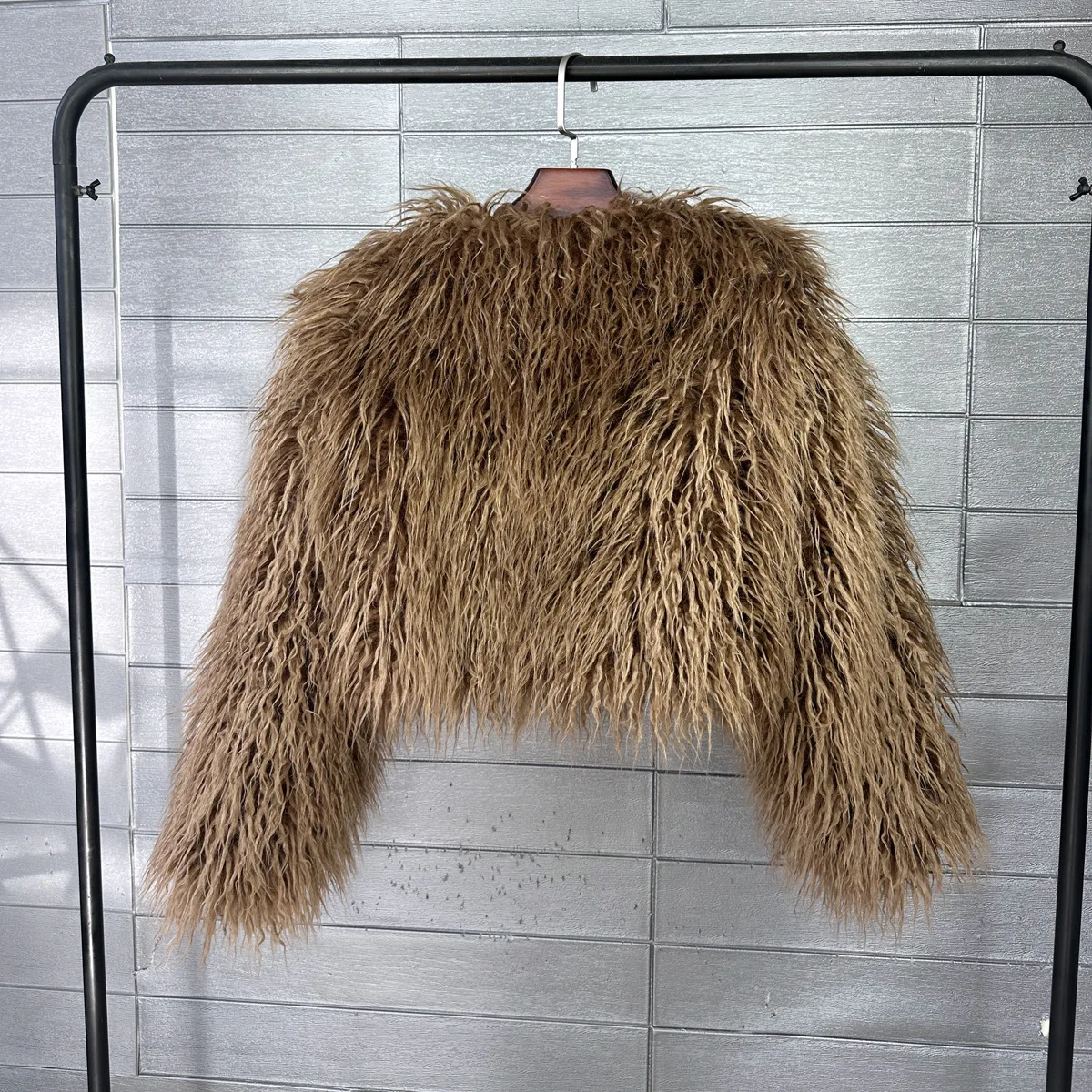 Short Coat Women Faux Fur Coats Jackets V Neck Thick Warm Y2k Streetwear Jacket Elegant Work Outerwear Autumn Winter 2026