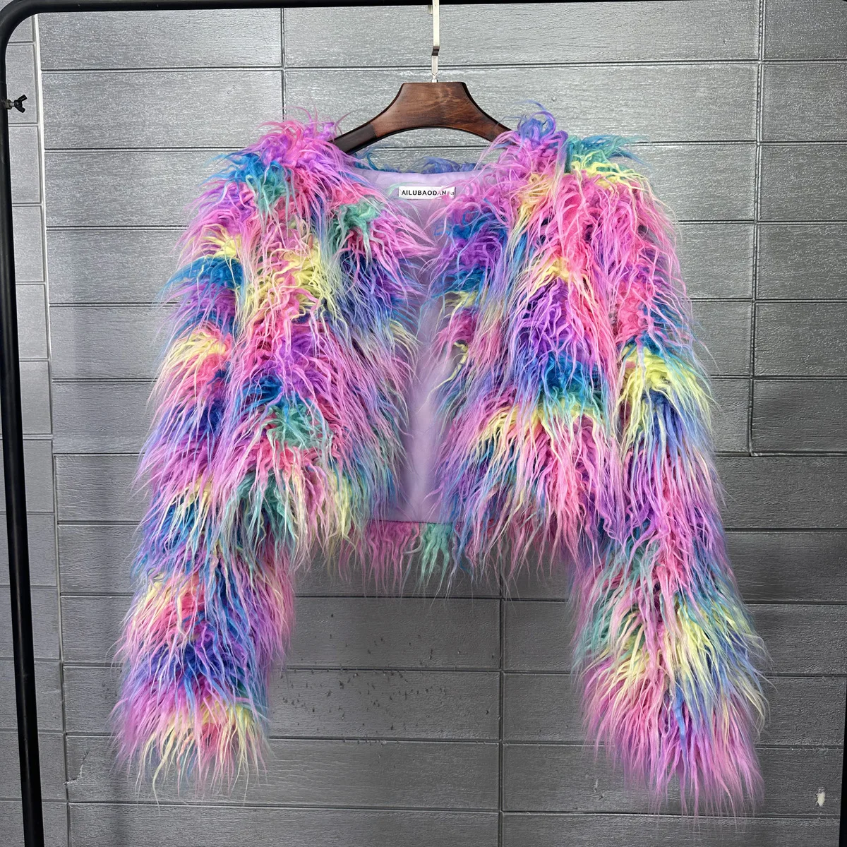 Short Coat Women Faux Fur Coats Jackets V Neck Thick Warm Y2k Streetwear Jacket Elegant Work Outerwear Autumn Winter 2026