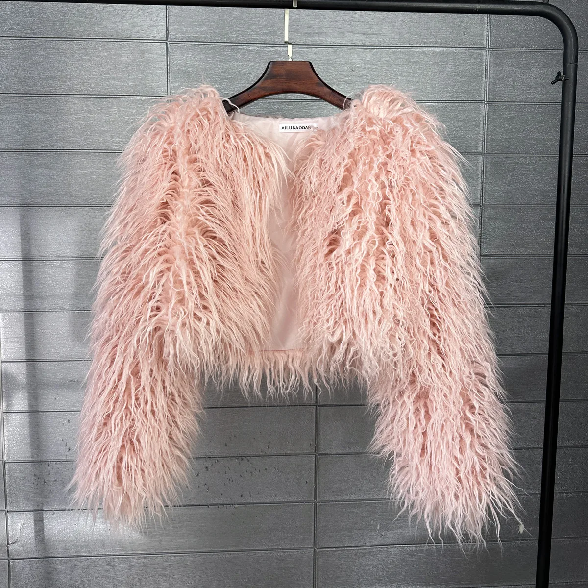Short Coat Women Faux Fur Coats Jackets V Neck Thick Warm Y2k Streetwear Jacket Elegant Work Outerwear Autumn Winter 2026