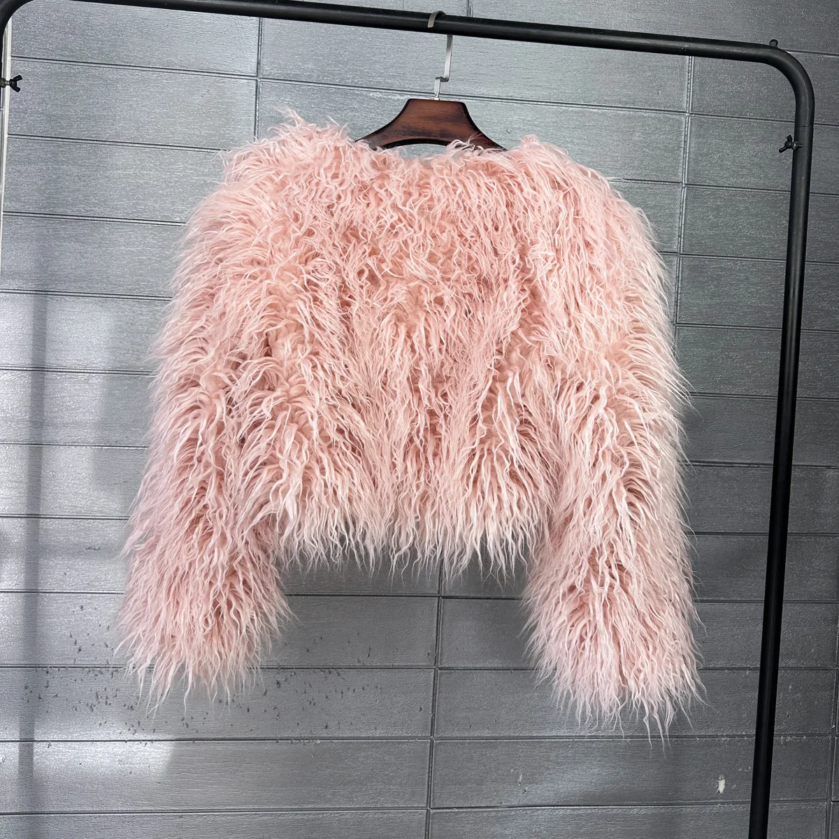 Short Coat Women Faux Fur Coats Jackets V Neck Thick Warm Y2k Streetwear Jacket Elegant Work Outerwear Autumn Winter 2026