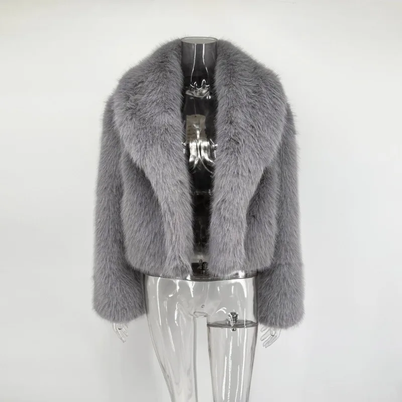 Tossy Winter Fashion Fur Feather Outwear For Women Lapel High Waist Warm Loose Long Sleeve Commute Coat Female Fur Feather 2025
