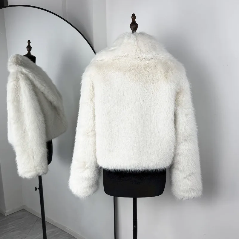Tossy Winter Fashion Fur Feather Outwear For Women Lapel High Waist Warm Loose Long Sleeve Commute Coat Female Fur Feather 2025