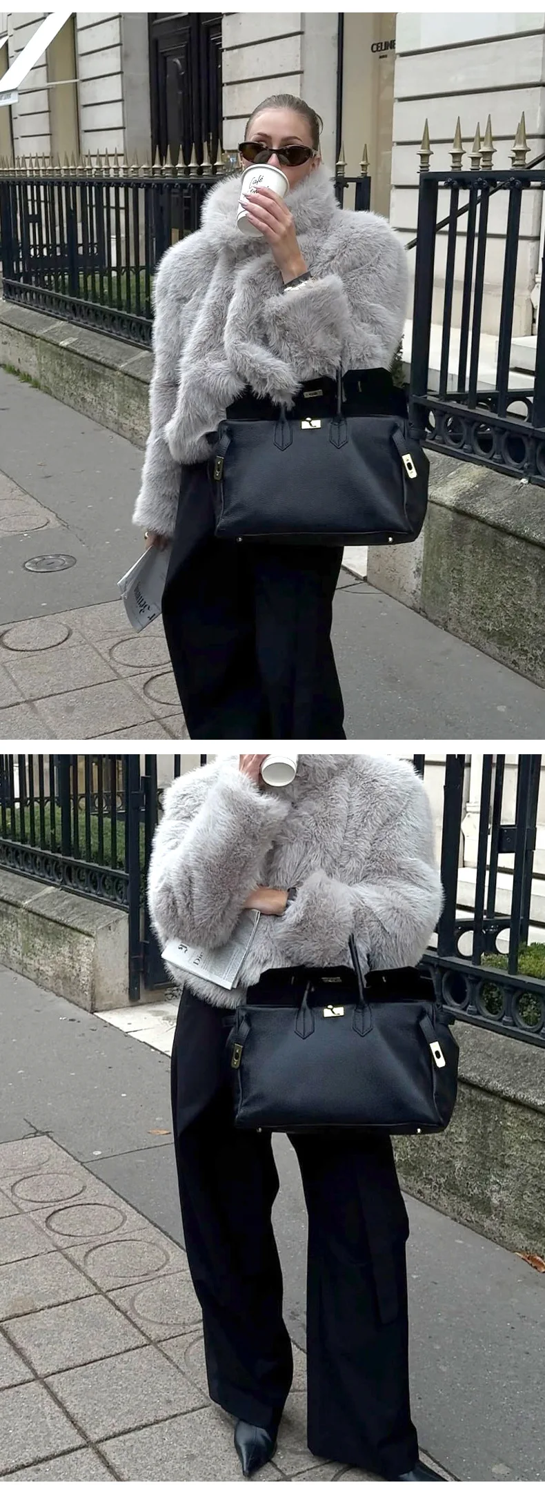 Faux Fur Women Short Coats Jackets Stand Collar Coat Thick Warm Y2k Streetwear Jacket Elegant Work Outerwear Autumn Winter
