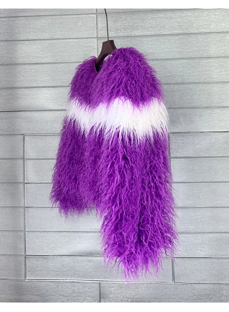 Faux Fur Women Short Coats Jackets Coat Thick Warm Y2k Streetwear Jacket Elegant Work Outerwear Round Neck Autumn Winter