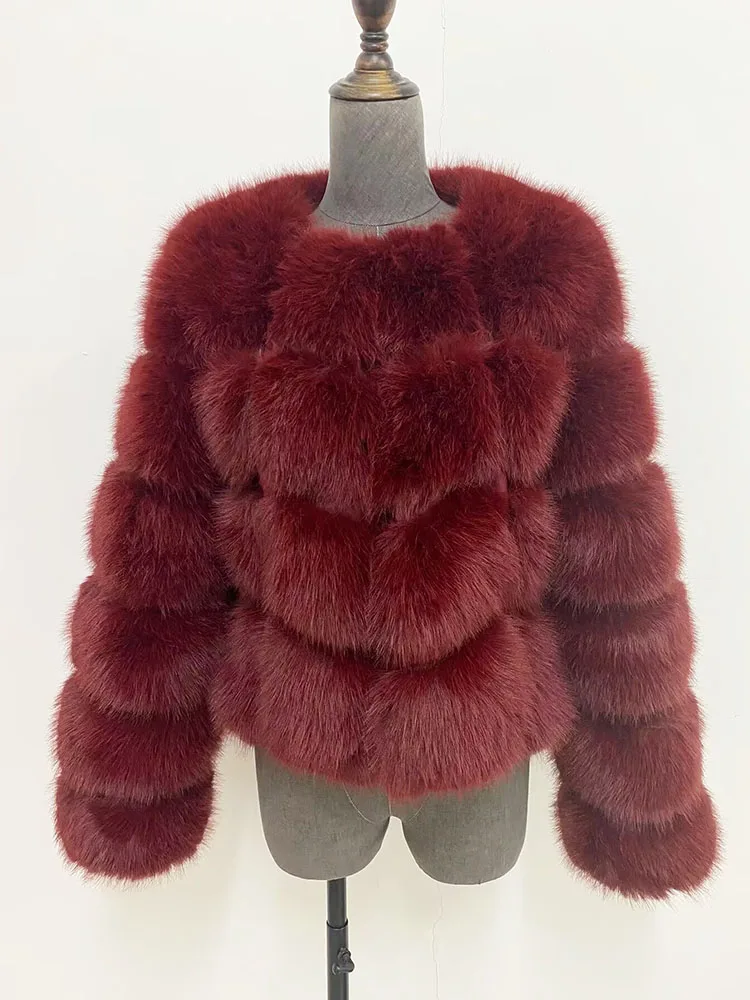 ZADORIN Faux Fur Coats Cropped Fur Top Woman Clothes Winter Luxury Faux Fur Coat Woman Fluffy White Faux Fur Jacket Woman Tops