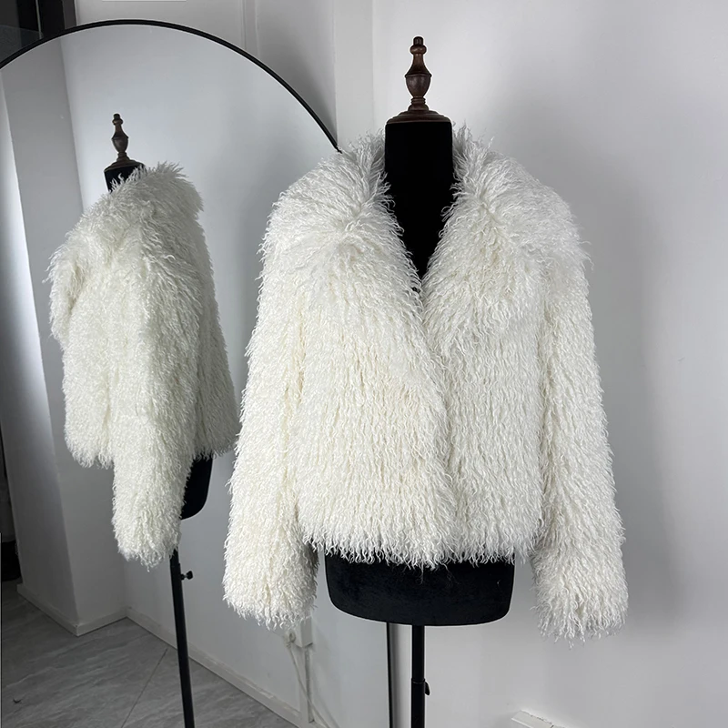 Tornova Winter 2025 White Faux Fur Coat Women Fluffy Eco Fox Fur Jacket Girls Hot Cropped Overcoat Autumn Warm Street Female