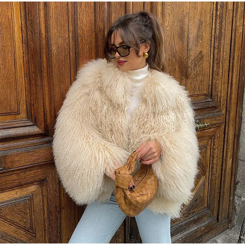 Tornova Winter 2025 White Faux Fur Coat Women Fluffy Eco Fox Fur Jacket Girls Hot Cropped Overcoat Autumn Warm Street Female