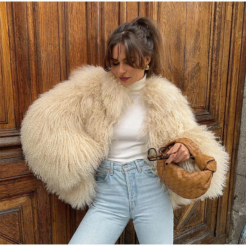 Tornova Winter 2025 White Faux Fur Coat Women Fluffy Eco Fox Fur Jacket Girls Hot Cropped Overcoat Autumn Warm Street Female
