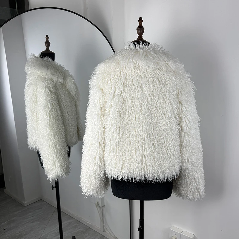 Tornova Winter 2025 White Faux Fur Coat Women Fluffy Eco Fox Fur Jacket Girls Hot Cropped Overcoat Autumn Warm Street Female