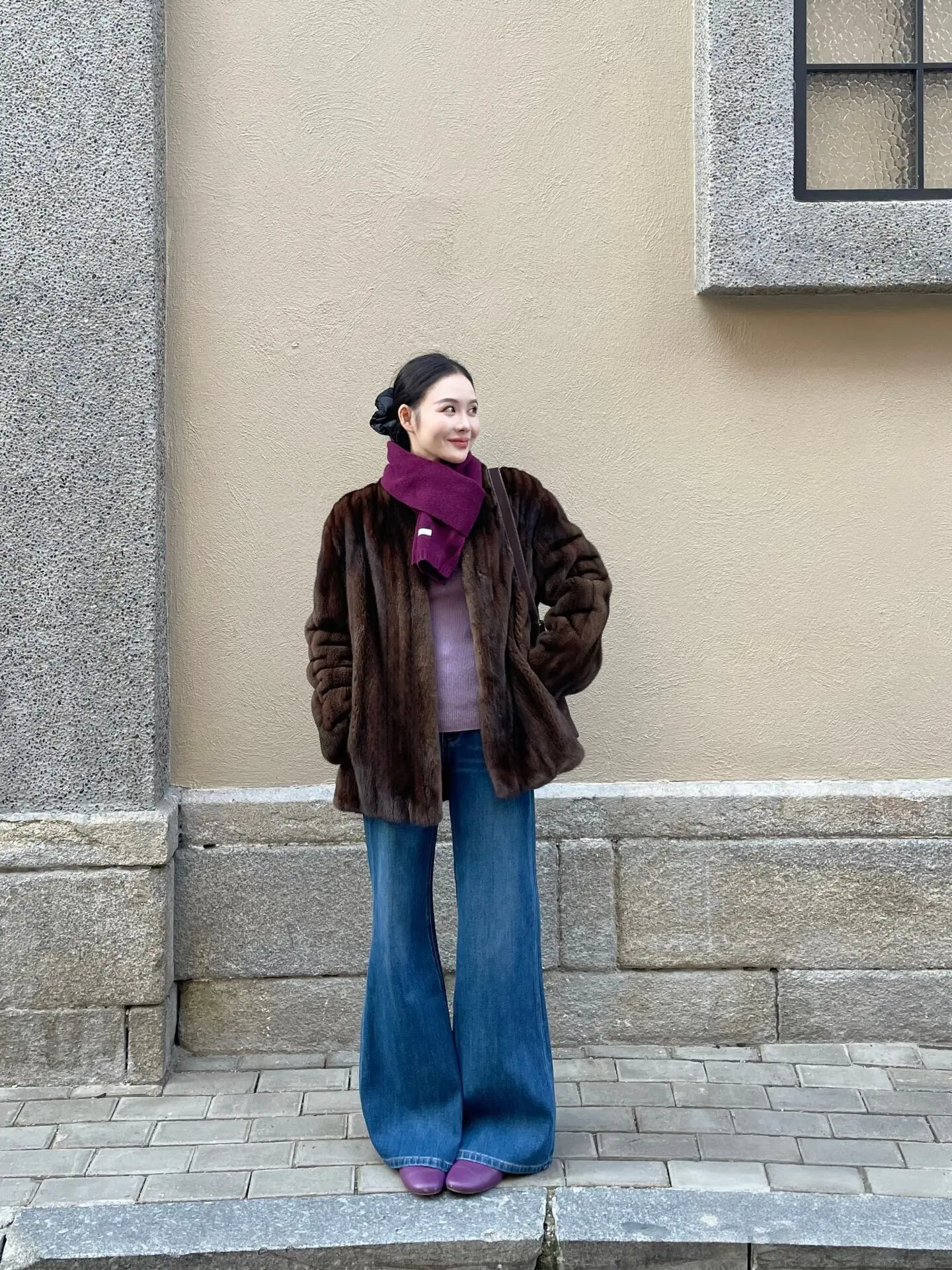 Winter Women Faux Mink Fur Coats Solid Fur Jackets Mid Length Pocket V Neck Long Sleeves Single Breasted Loose Fit Casual 2026