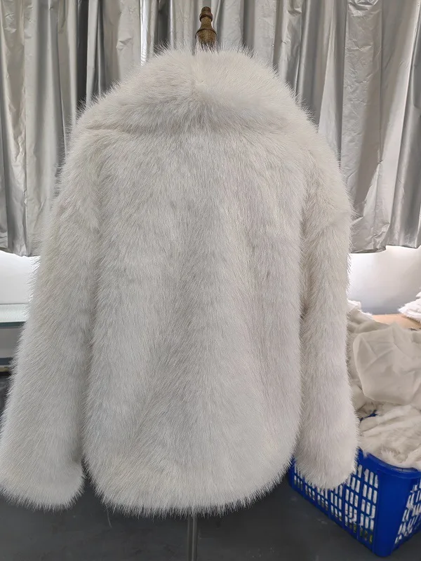 Women Faux Fur Coats Jackets Turn Down Collar Short Coat Casual Loose Thick Warm Y2k Streetwear Jacket Outerwear Autumn Winter