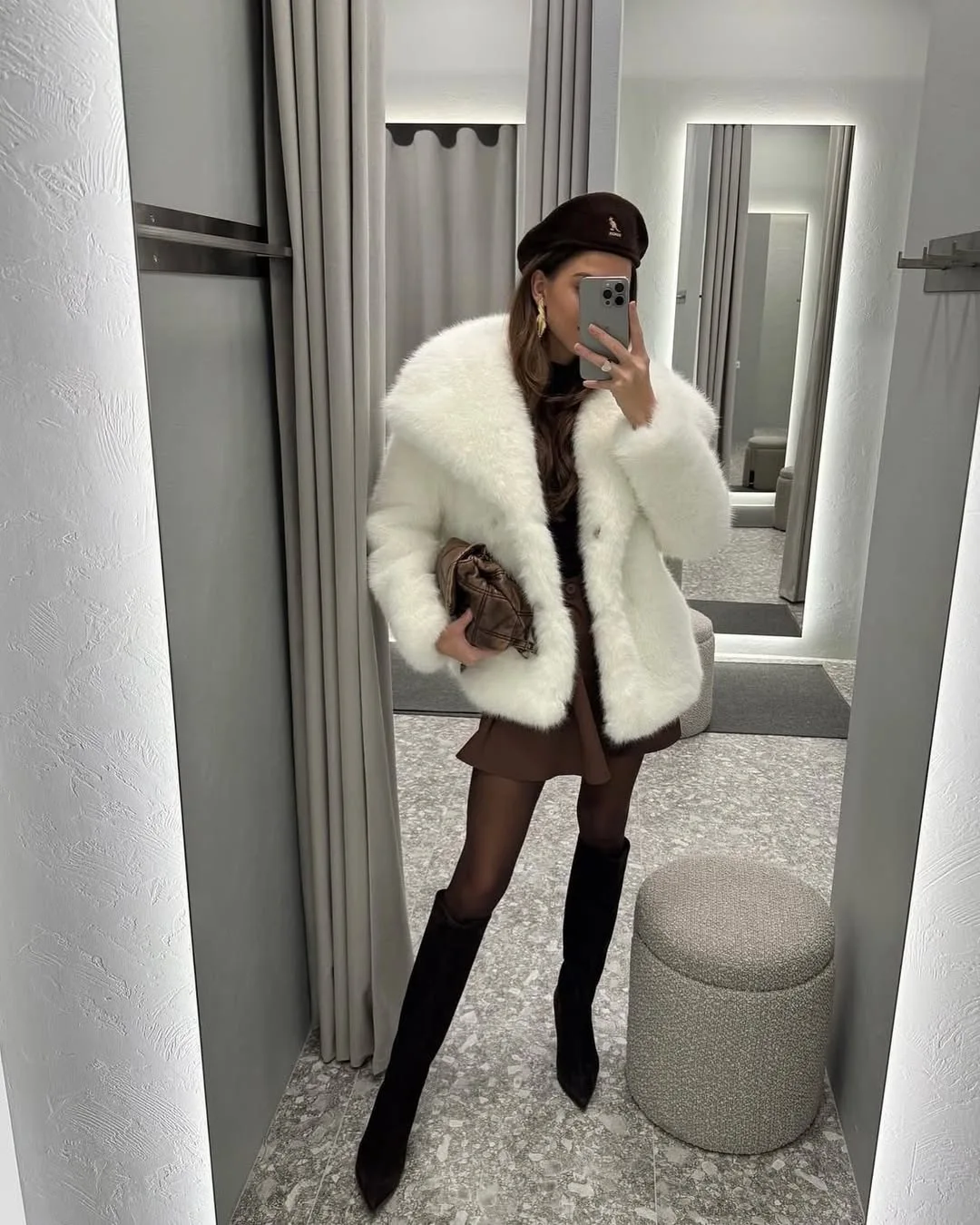 Women Faux Fur Coats Jackets Turn Down Collar Short Coat Casual Loose Thick Warm Y2k Streetwear Jacket Outerwear Autumn Winter