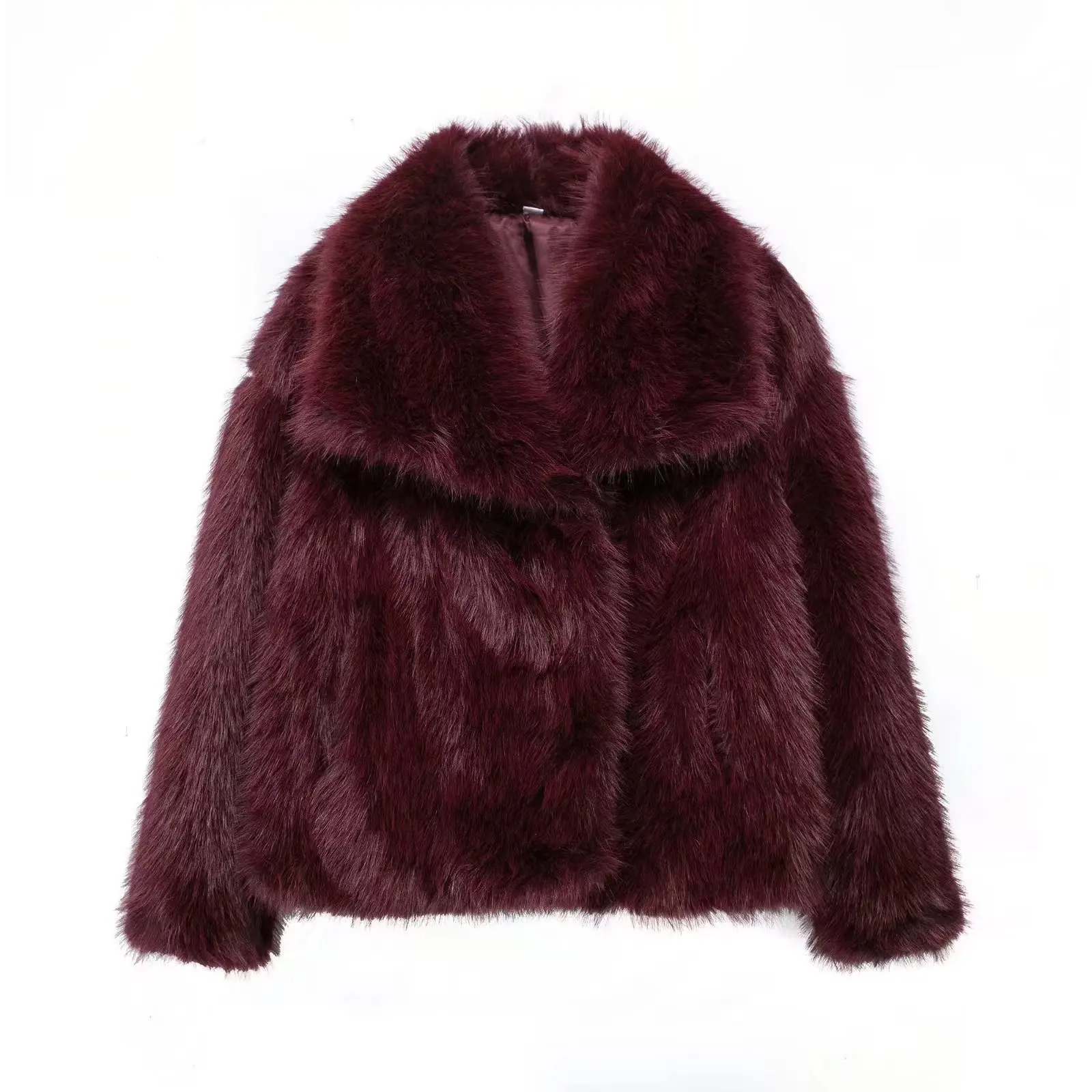 Women Faux Fur Coats Jackets Turn Down Collar Short Coat Casual Loose Thick Warm Y2k Streetwear Jacket Outerwear Autumn Winter