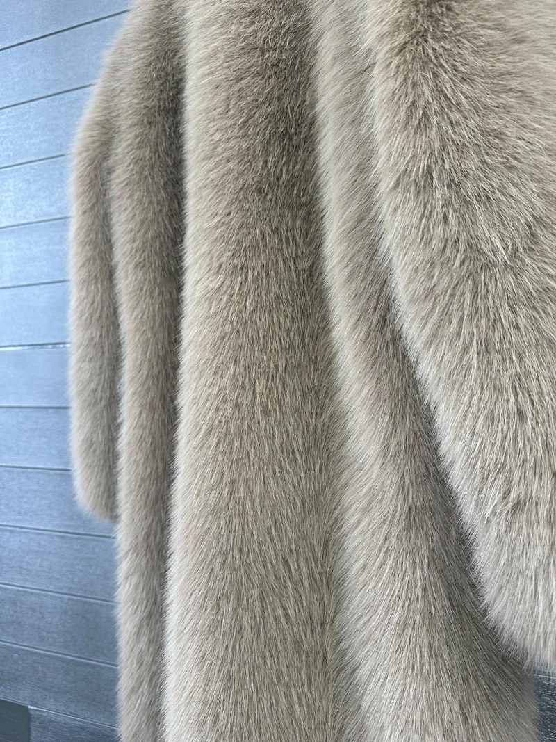 DEAT 2026 Winter New Fashion Faux Fur Coat For Women Solid Color High-end Casual Cardigan Long Jacket Female Trendy 11A05534