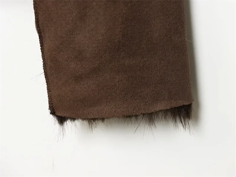 Smvp Women's Jacket 2026 Autumn/Winter New Arrival Brown Long-Sleeve Double-Sided Warm Jacket Elegant and High-End Style