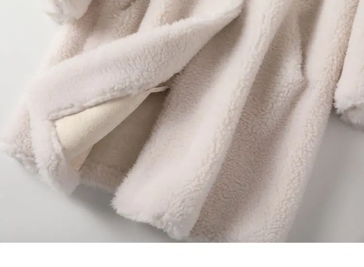 2027 Winter Natural Wool Coats for Woman Mid Length Hooded Fur Coat Woman Clothes High Quality Outerwears Abrigo Mujer