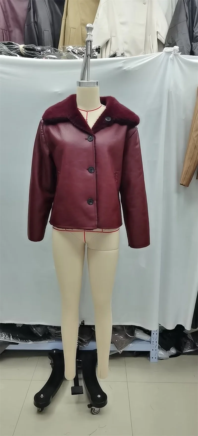 Guobioziy 2026 Fall/Winter New Style Women's Jacket Long Sleeve Faux Fur Reversible Loose Coat Warm and Fashionable High-End