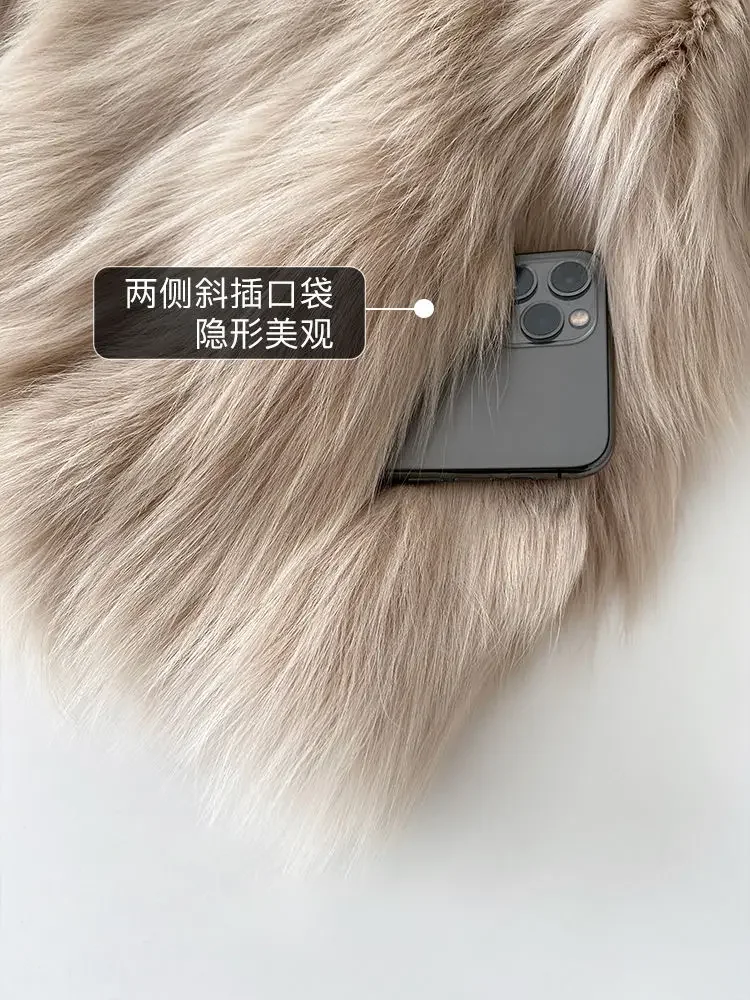 Faux Fur Coat Women Clothing Y2K Autumn New Fashion Casual Imitation Fox Fur Jacket Crop Loose All Match Warm Female Winter