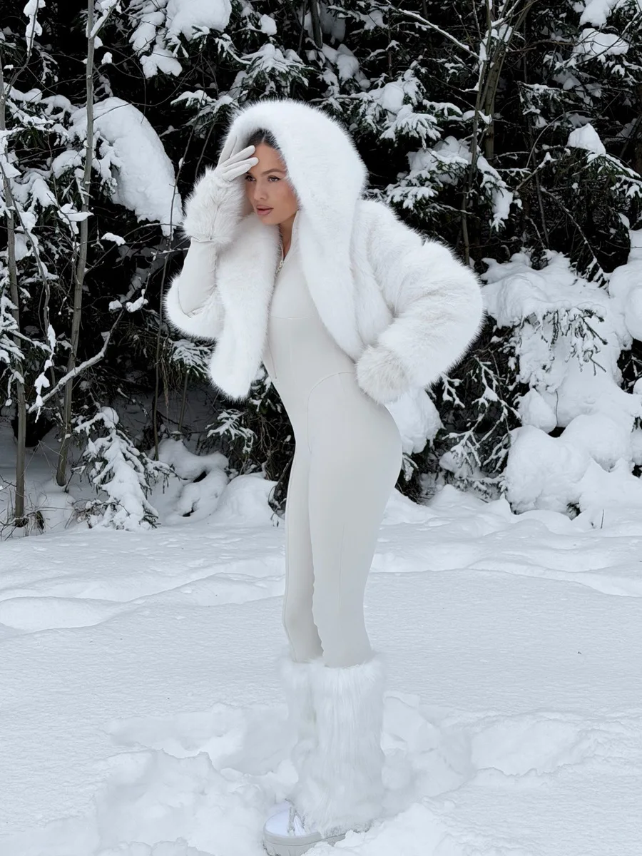 Women Faux Fur Coats Jackets Hooded Short Coat Thick Warm Y2k Streetwear Jacket Elegant Work Outerwear Autumn Winter 2026