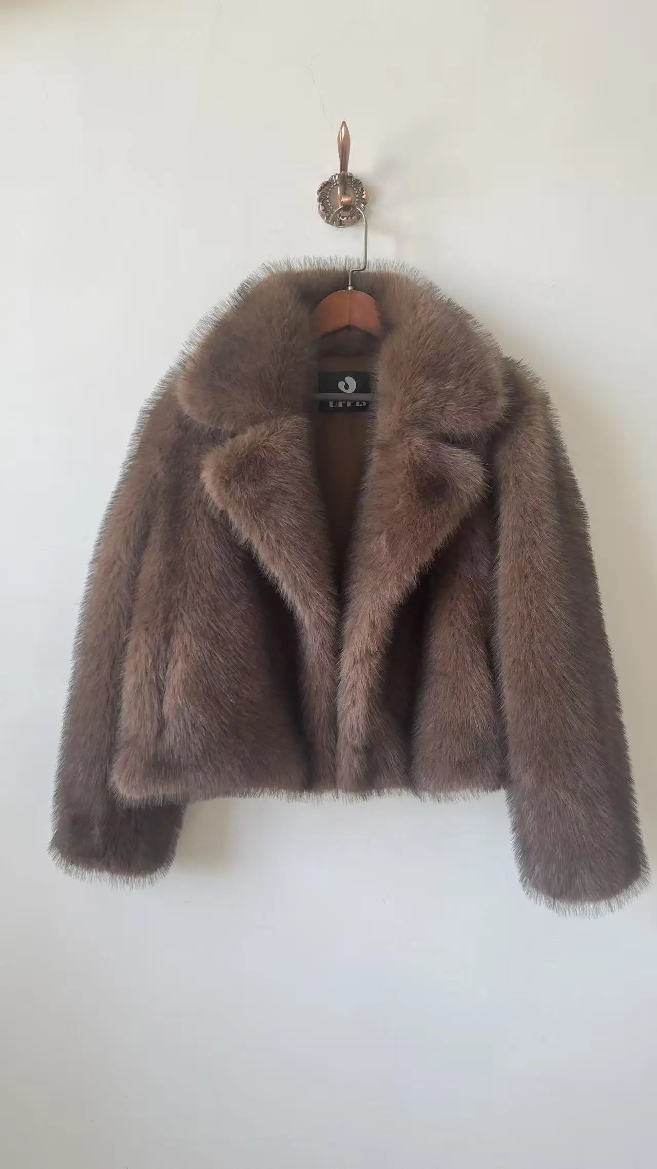 European American Street Style Fashion Fox Fur Coat Women Autumn Winter Thick Warm Faux Fur Jacket Fury Fluffy Plush Overcoat