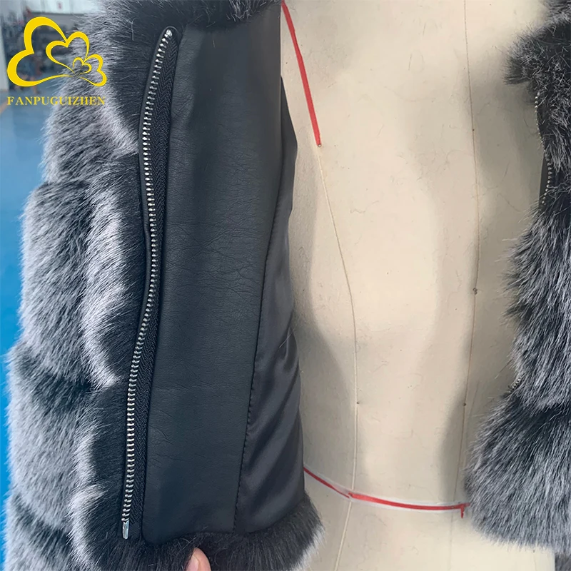 Fox Fur Coat for Women Thick Fox Fur Jacket Short Style Slim Fit Zipper Winter Fashion Wholesale New Arrival