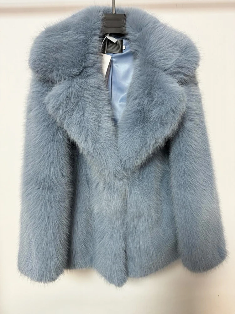 ZADORIN Luxury Winter Furry Warm Faux Fur Coat Woman Lapel Mid Long Soft Fluffy Jacket Faux Fur Coats Woman Clothes Outerwears