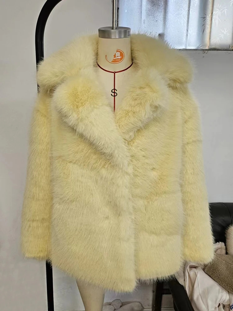 ZADORIN Luxury Winter Furry Warm Faux Fur Coat Woman Lapel Mid Long Soft Fluffy Jacket Faux Fur Coats Woman Clothes Outerwears