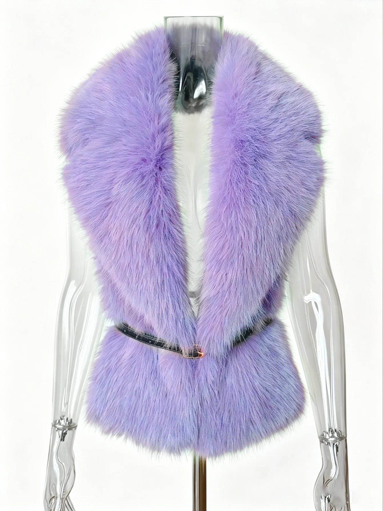 Women's Faux Fur Shawl Fox Fur Imitation Eco-Friendly Winter Scarf Luxury Style for Warmth And Fashion Accessory