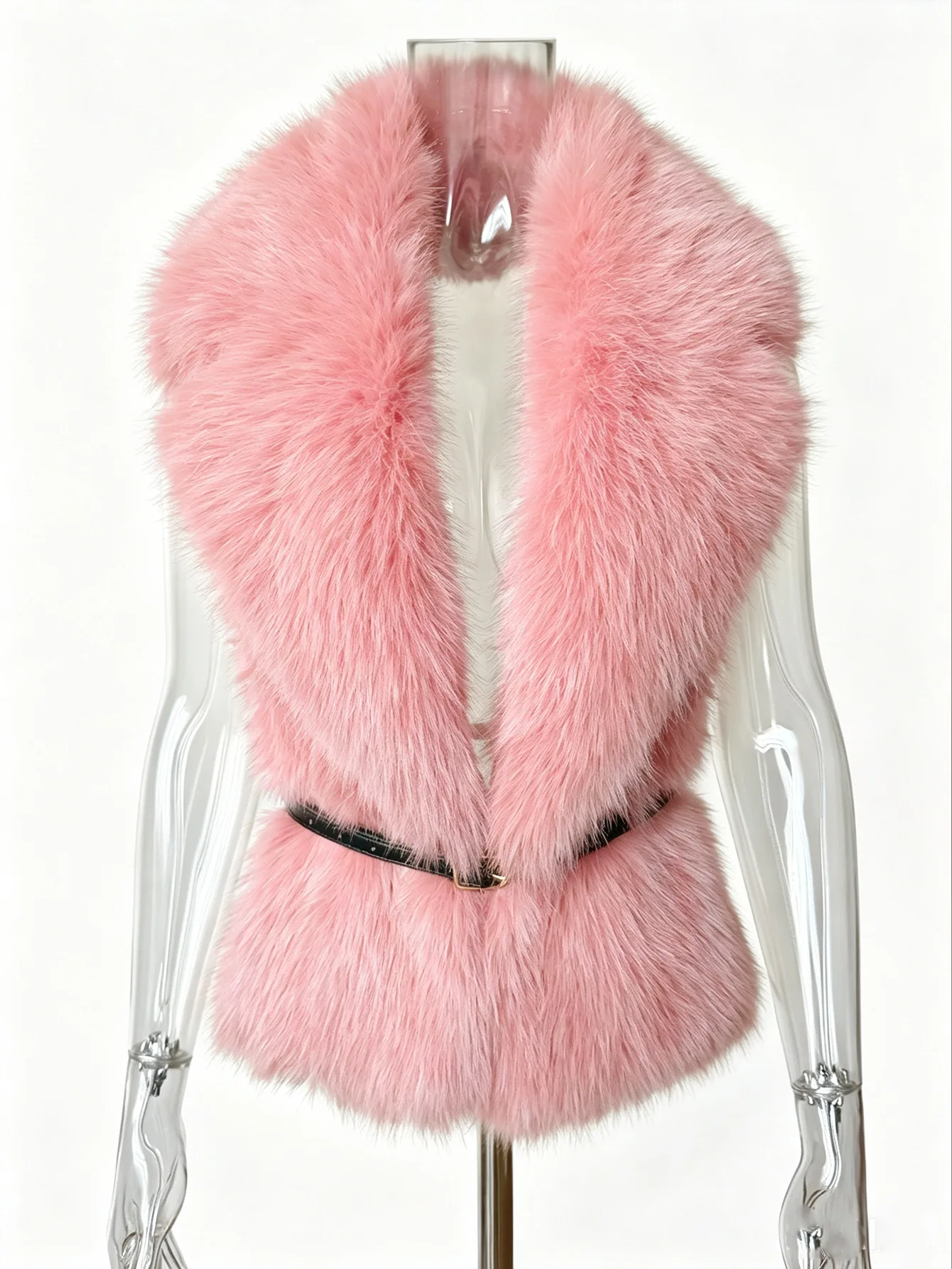 Women's Faux Fur Shawl Fox Fur Imitation Eco-Friendly Winter Scarf Luxury Style for Warmth And Fashion Accessory