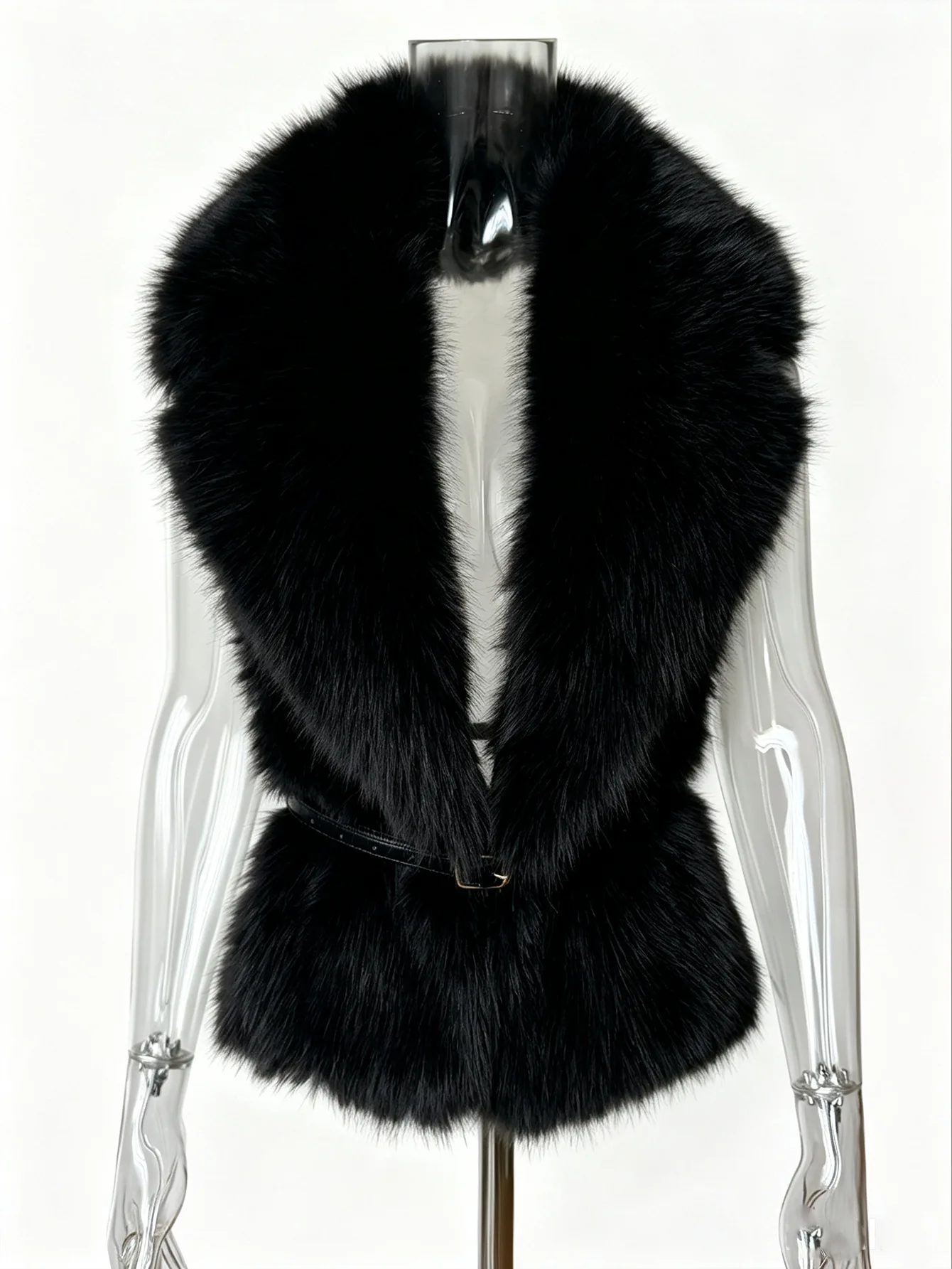 Women's Faux Fur Shawl Fox Fur Imitation Eco-Friendly Winter Scarf Luxury Style for Warmth And Fashion Accessory