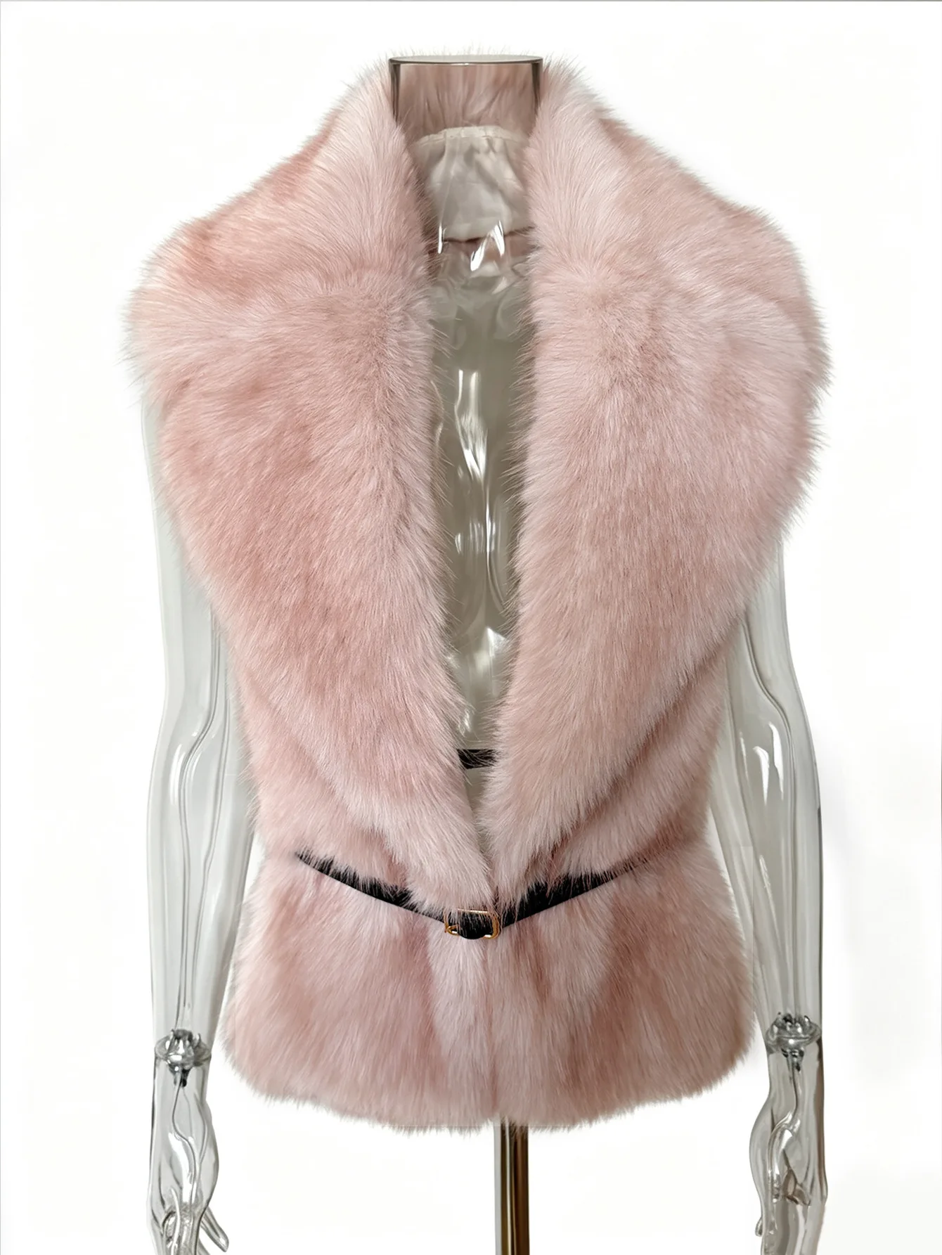 Women's Faux Fur Shawl Fox Fur Imitation Eco-Friendly Winter Scarf Luxury Style for Warmth And Fashion Accessory