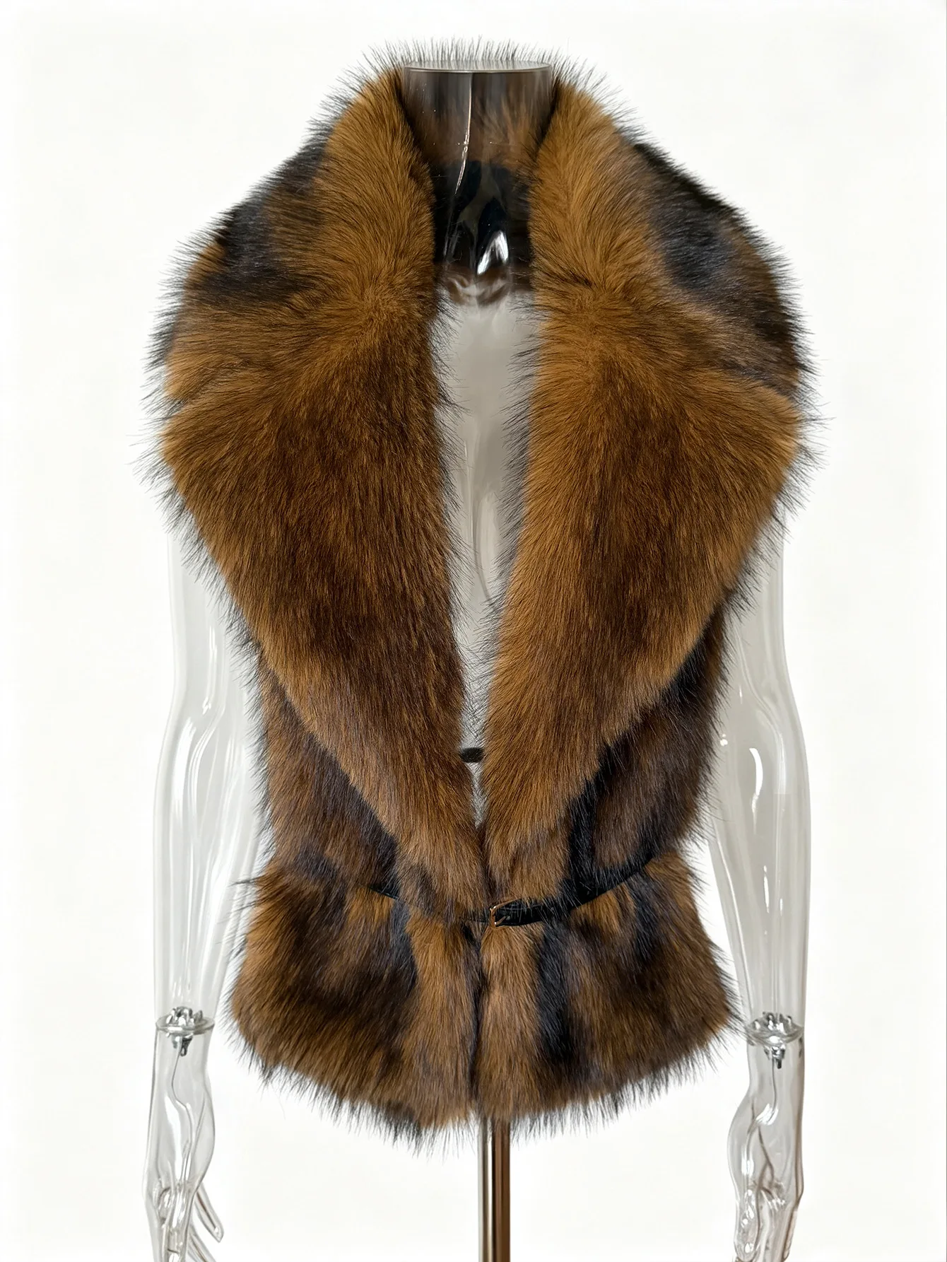 Women's Faux Fur Shawl Fox Fur Imitation Eco-Friendly Winter Scarf Luxury Style for Warmth And Fashion Accessory