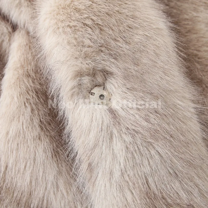 Neo Mint Chic Street Hot Girls 2025 Winter Pure White Faux Fur Jacket Women Fuzzy Lapel Collar Fox Fur Coat Thick Warm Outerwear