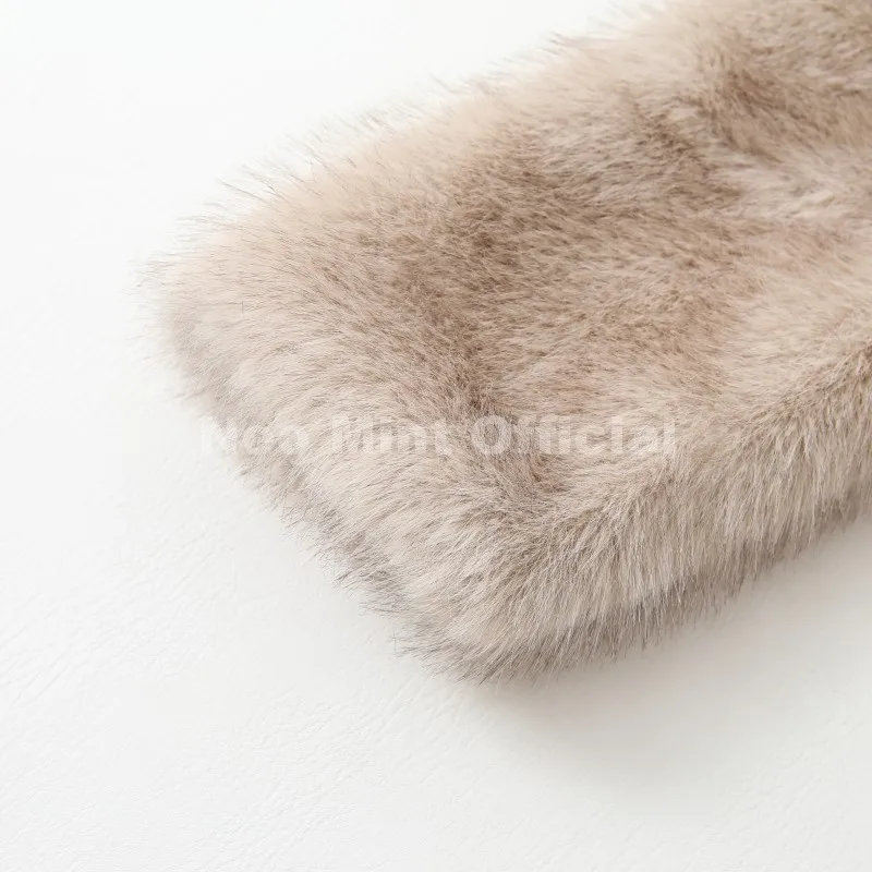 Neo Mint Chic Street Hot Girls 2025 Winter Pure White Faux Fur Jacket Women Fuzzy Lapel Collar Fox Fur Coat Thick Warm Outerwear